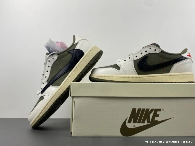 Official Maikesneakers 1 LOW DM7866-200 X JORDAN MEDIUM OG SCOTT TRAVIS OLIVE AIR 0716